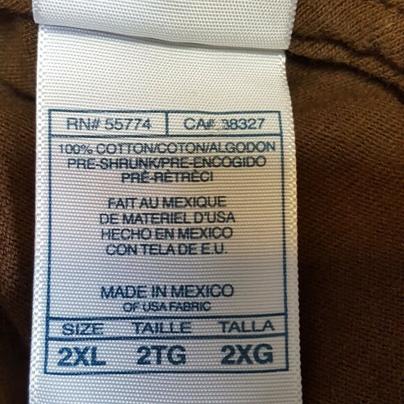 Lost Creek Outfitters Men's Shirt 2XL Eagles Brown Short Sleeve 100% Cotton Vtg - Picture 8 of 9